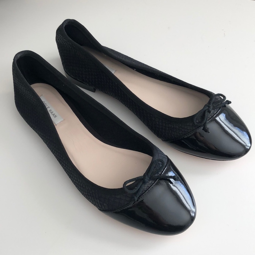 COLE HAAN BALLET FLATS BLACK US 7.5